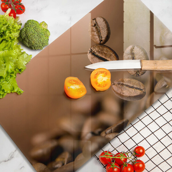 Herdabdeckplatte glas Kaffeebohnen