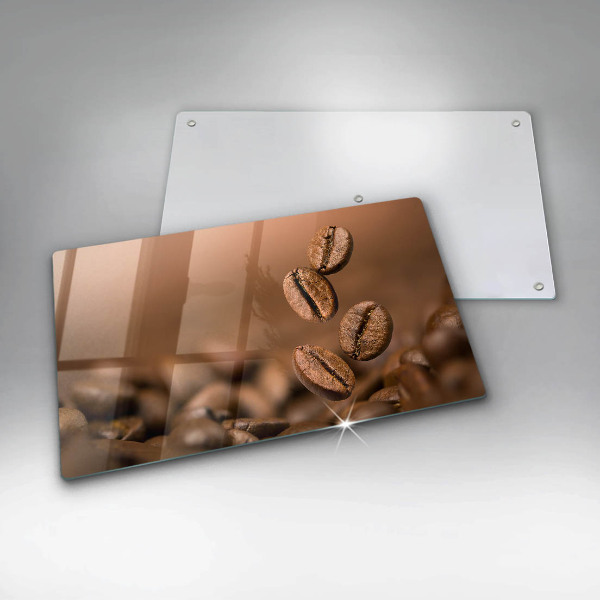 Herdabdeckplatte glas Kaffeebohnen