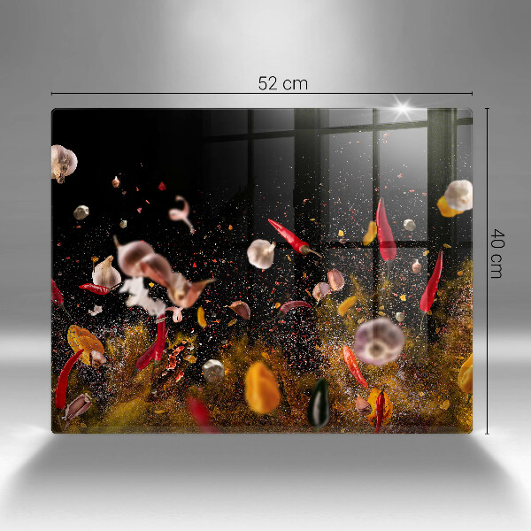 Herdabdeckplatte glas Scharfe Gewürze