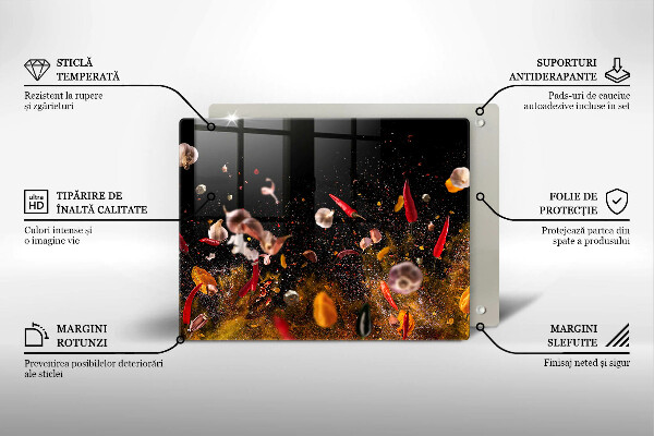 Herdabdeckplatte glas Scharfe Gewürze