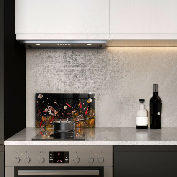 Herdabdeckplatte glas Scharfe Gewürze