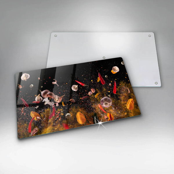 Herdabdeckplatte glas Scharfe Gewürze