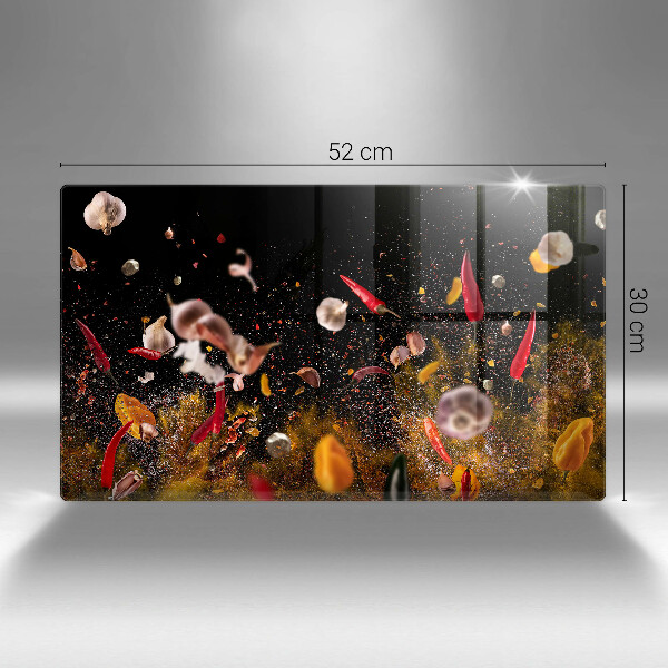 Herdabdeckplatte glas Scharfe Gewürze