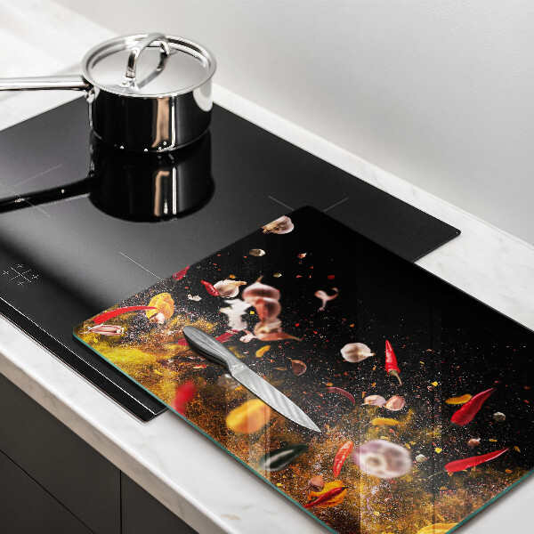 Herdabdeckplatte glas Scharfe Gewürze