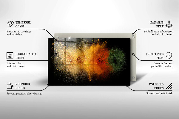 Herdabdeckplatte glas Bunte Gewürze