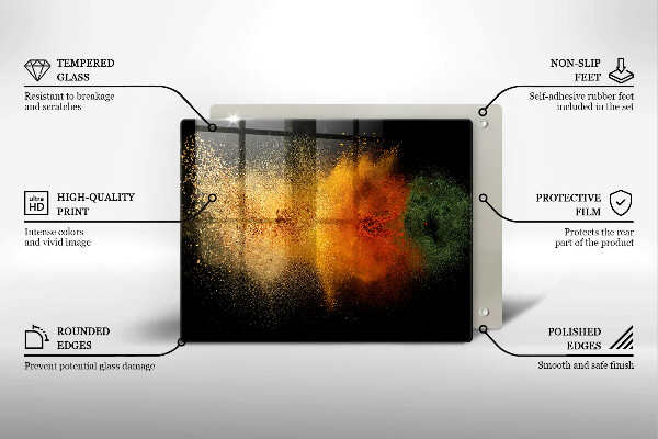 Herdabdeckplatte glas Bunte Gewürze