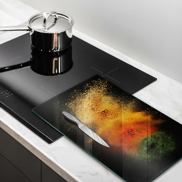 Herdabdeckplatte glas Bunte Gewürze