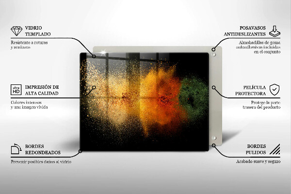 Herdabdeckplatte glas Bunte Gewürze