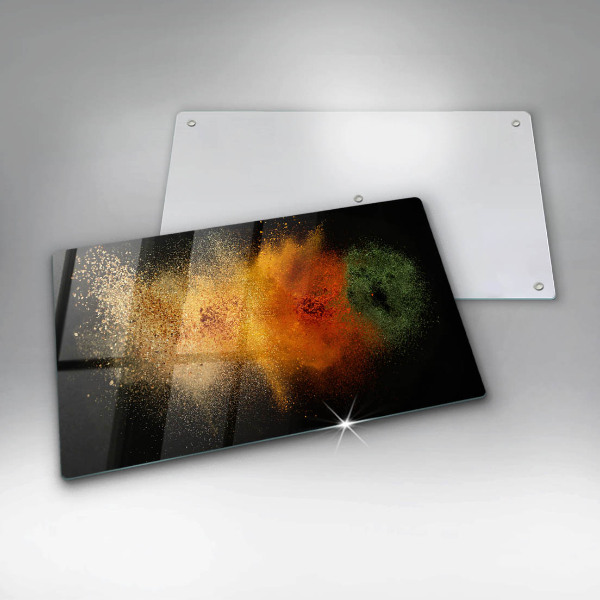 Herdabdeckplatte glas Bunte Gewürze