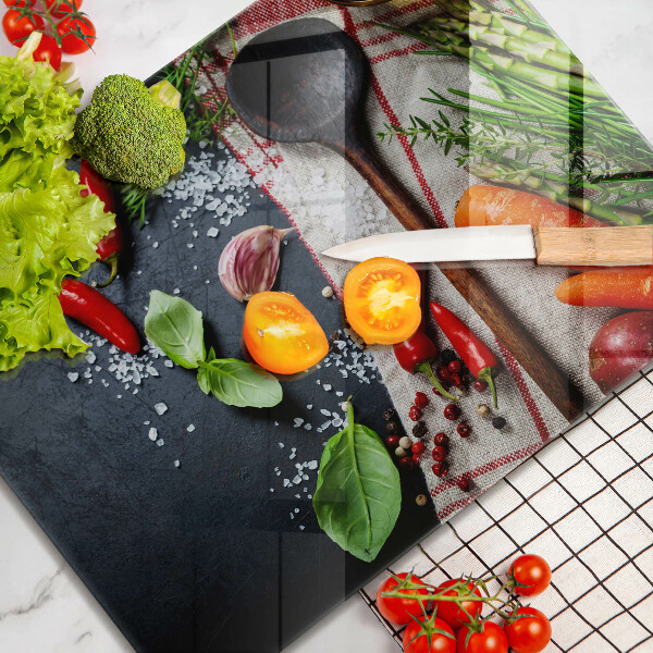 Herdabdeckplatte glas Küchenessen