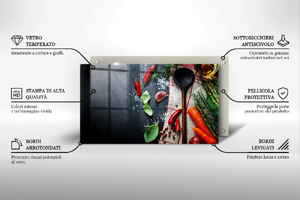 Herdabdeckplatte glas Küchenessen
