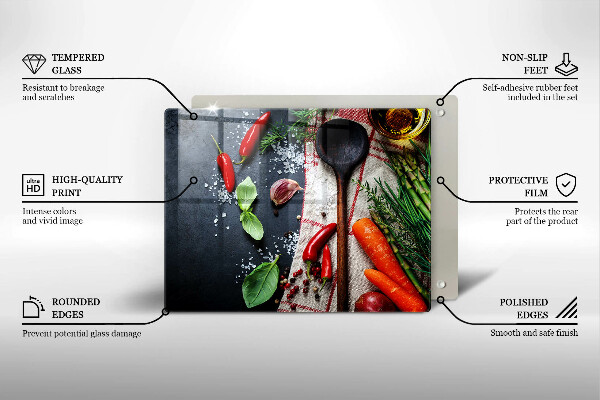 Herdabdeckplatte glas Küchenessen