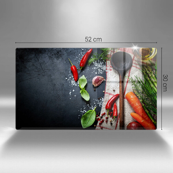 Herdabdeckplatte glas Küchenessen