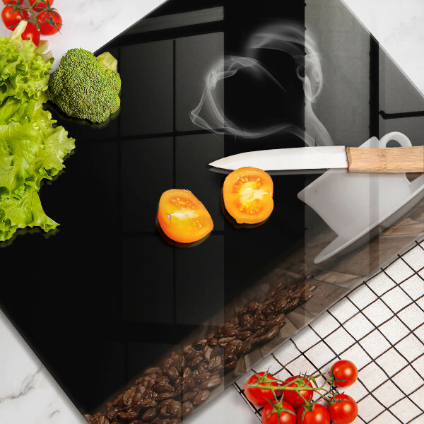 Herdabdeckplatte glas Kaffeetasse-Herz