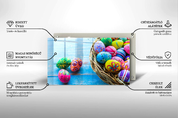 Herdabdeckplatte glas Ostereier Ostereier