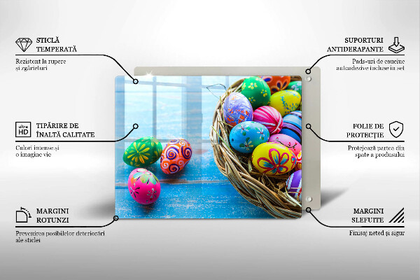 Herdabdeckplatte glas Ostereier Ostereier