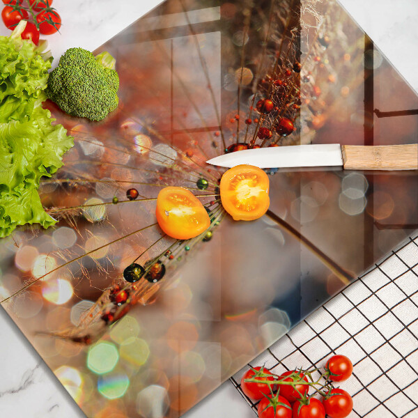 Herdabdeckplatte glas Nasser Löwenzahn