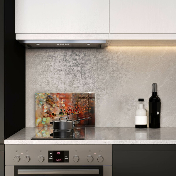 Herdabdeckplatte glas Nasser Löwenzahn