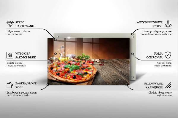 Herdabdeckplatte glas Italienische Pizza