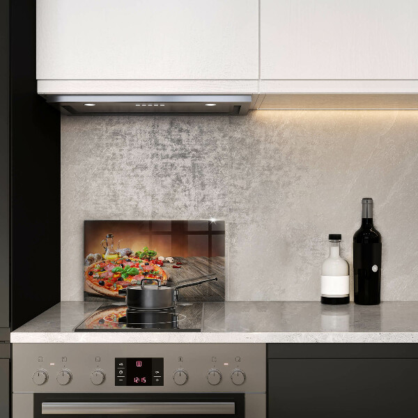 Herdabdeckplatte glas Italienische Pizza