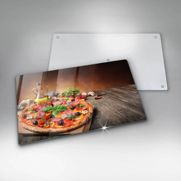 Herdabdeckplatte glas Italienische Pizza