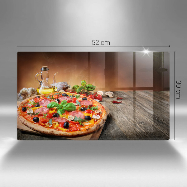 Herdabdeckplatte glas Italienische Pizza