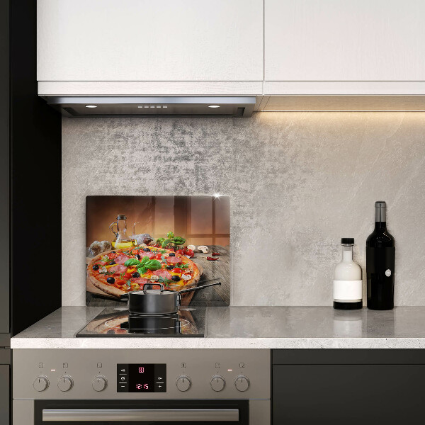 Herdabdeckplatte glas Italienische Pizza