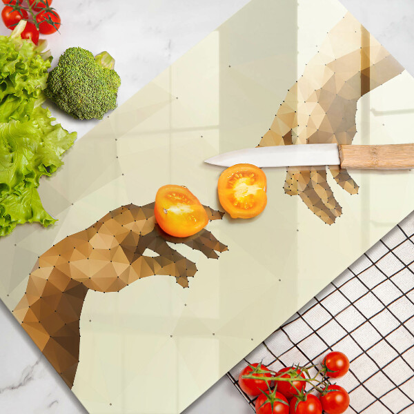 Herdabdeckplatte glas Erschaffung von Adams Händen