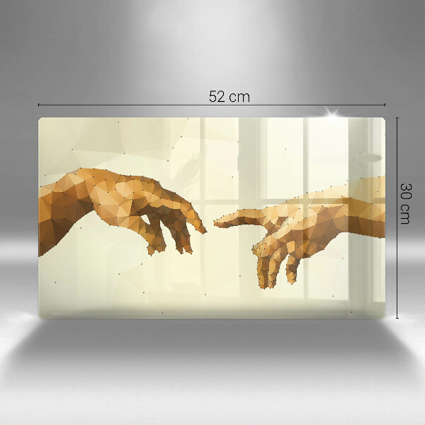 Herdabdeckplatte glas Erschaffung von Adams Händen