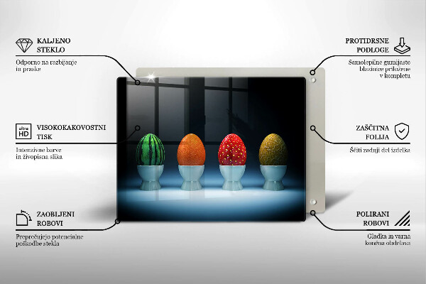 Herdabdeckplatte glas Abstrakte Fruchteier