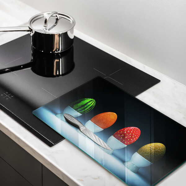 Herdabdeckplatte glas Abstrakte Fruchteier