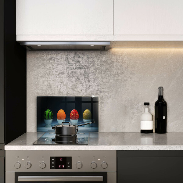 Herdabdeckplatte glas Abstrakte Fruchteier