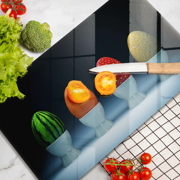 Herdabdeckplatte glas Abstrakte Fruchteier