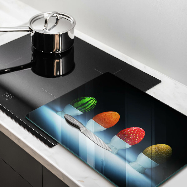 Herdabdeckplatte glas Abstrakte Fruchteier