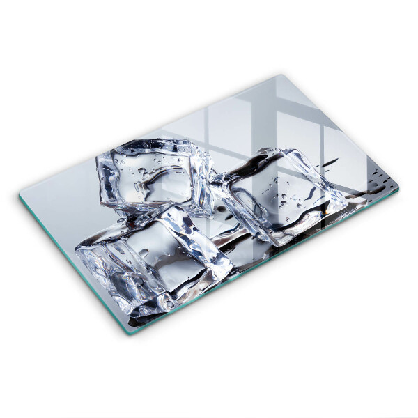 Herdabdeckplatte glas Eiswürfel