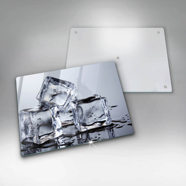 Herdabdeckplatte glas Eiswürfel