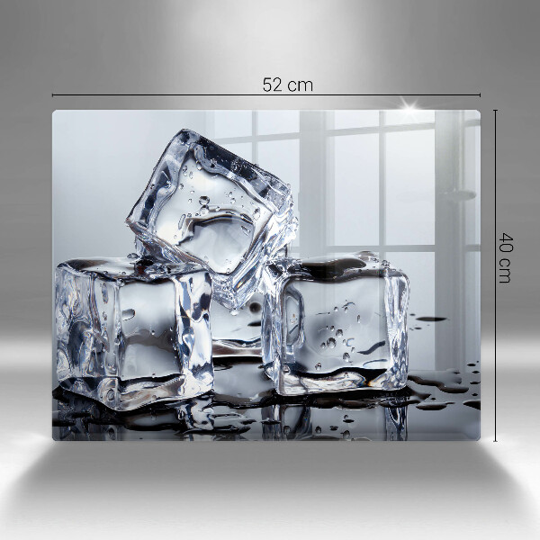 Herdabdeckplatte glas Eiswürfel