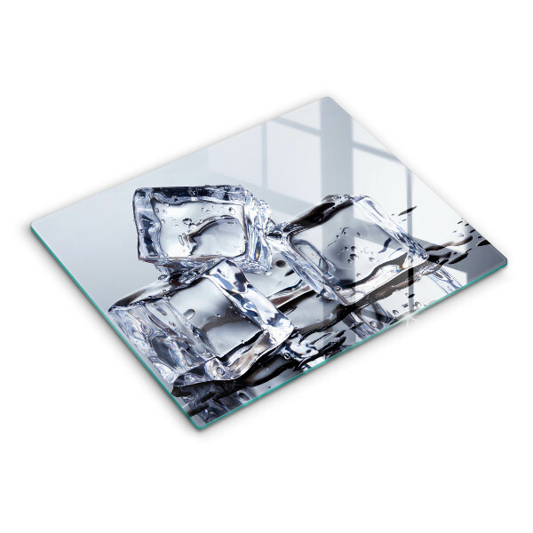 Herdabdeckplatte glas Eiswürfel
