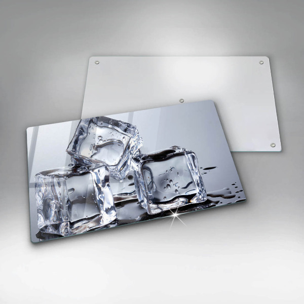 Herdabdeckplatte glas Eiswürfel