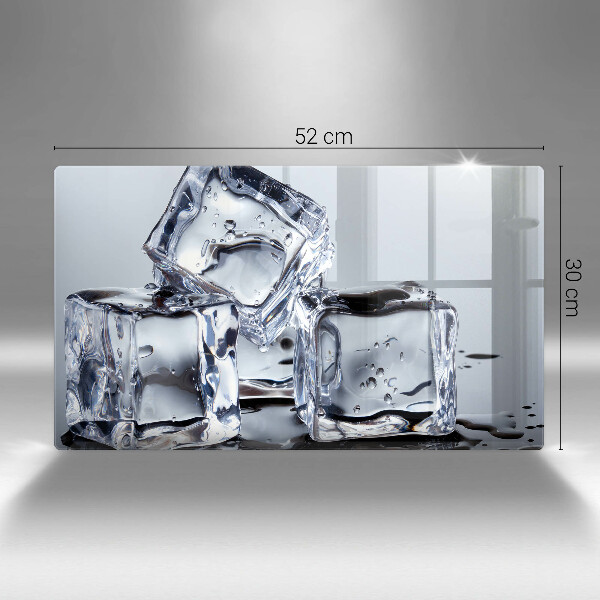 Herdabdeckplatte glas Eiswürfel
