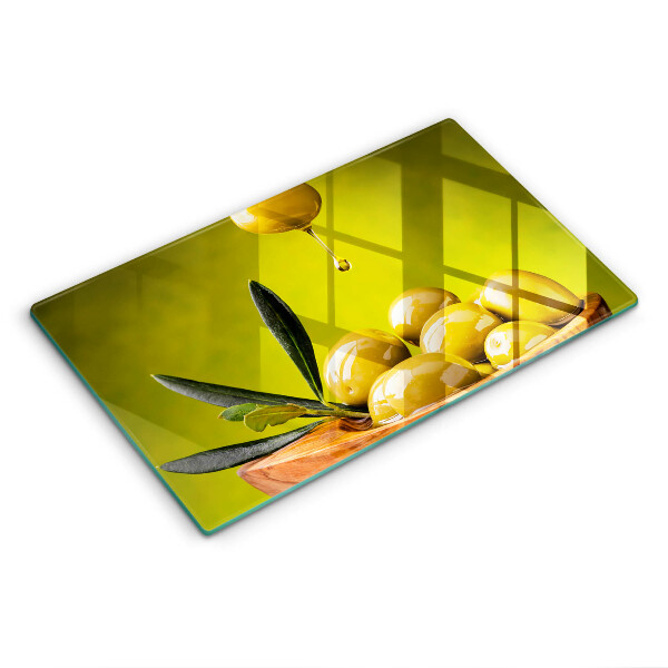 Herdabdeckplatte glas Leckere Oliven