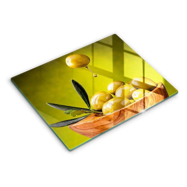 Herdabdeckplatte glas Leckere Oliven