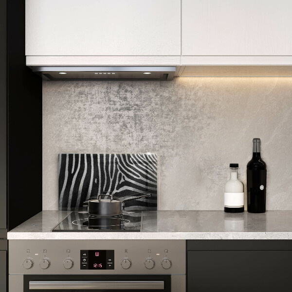 Herdabdeckplatte glas Zebrastreifen