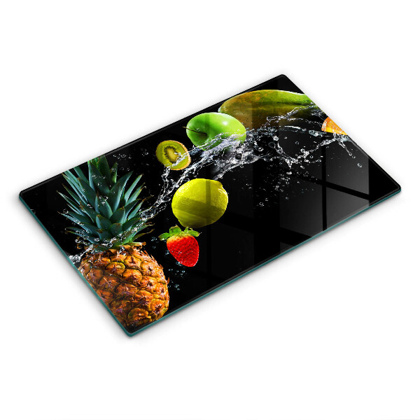Herdabdeckplatte glas Früchte im Wasser