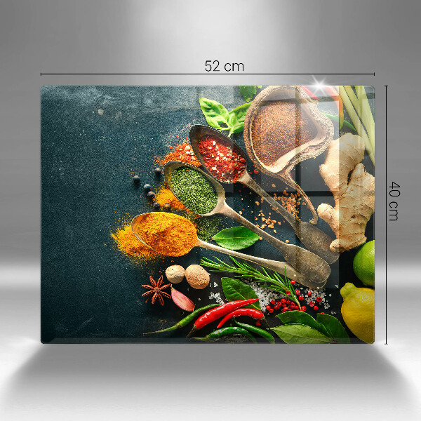 Herdabdeckplatte glas Küchengewürzlöffel