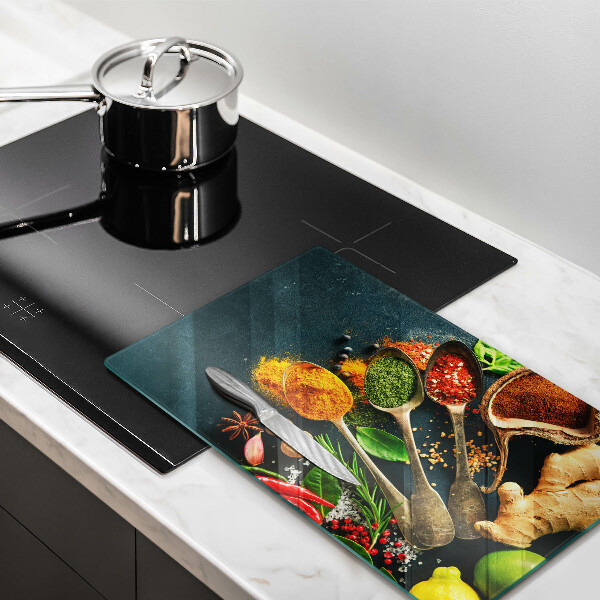 Herdabdeckplatte glas Küchengewürzlöffel