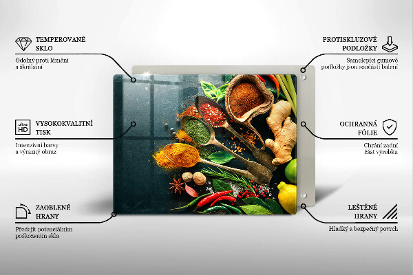 Herdabdeckplatte glas Küchengewürzlöffel