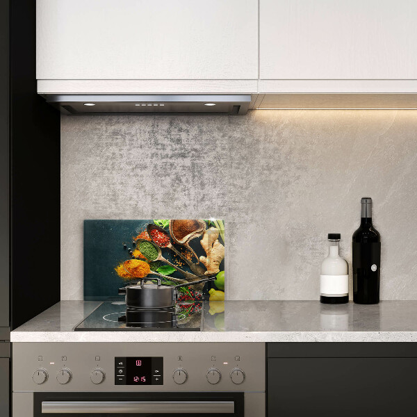 Herdabdeckplatte glas Küchengewürzlöffel