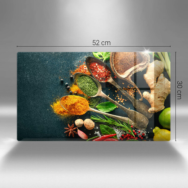 Herdabdeckplatte glas Küchengewürzlöffel