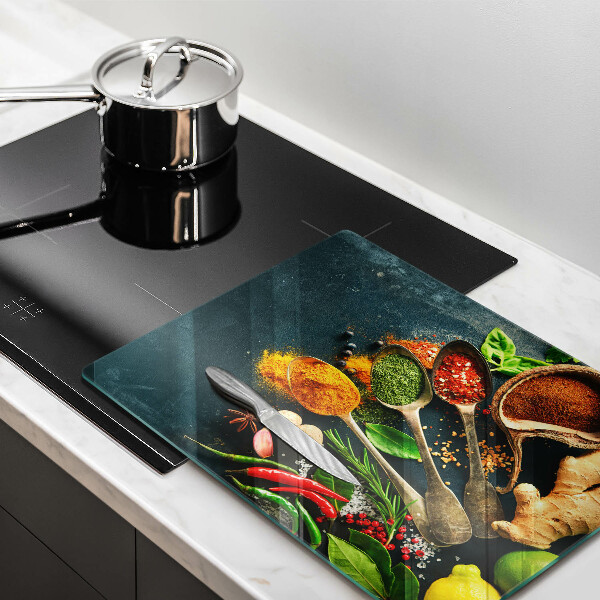 Herdabdeckplatte glas Küchengewürzlöffel